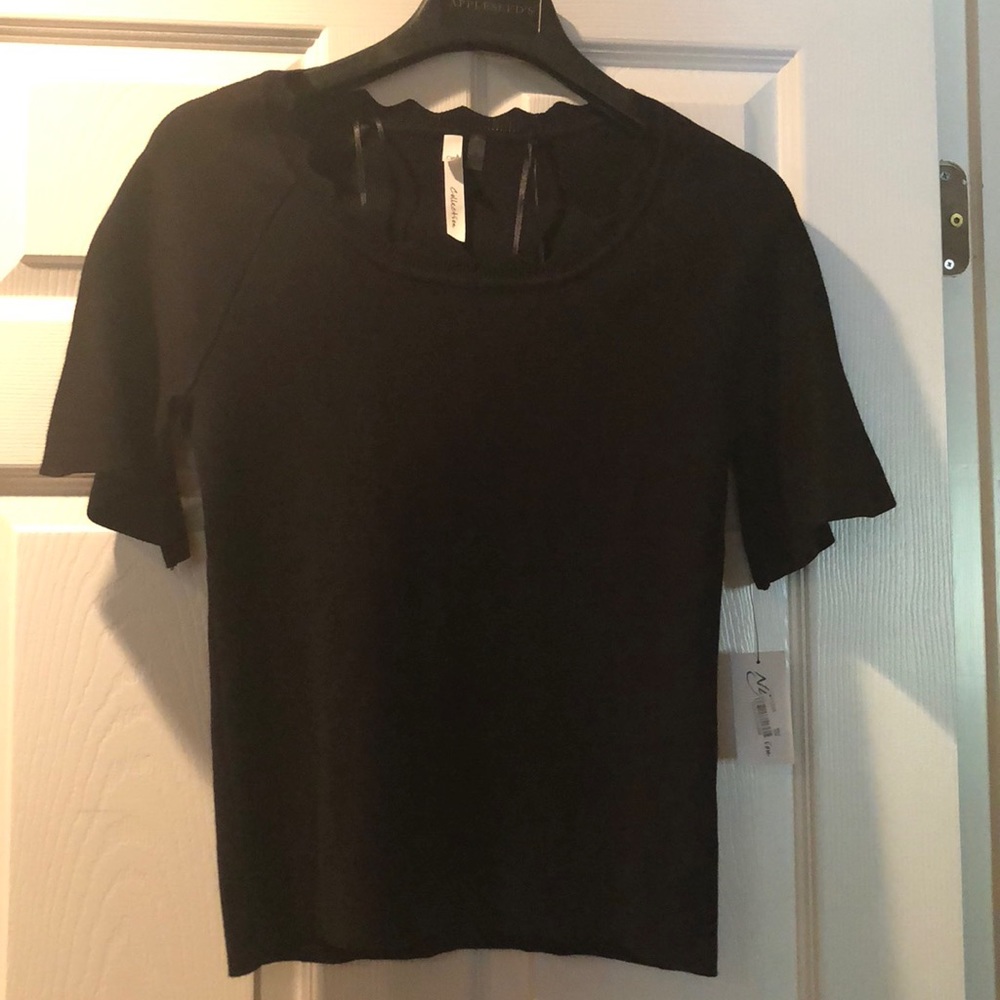 NWT. Black scoop neck sweater